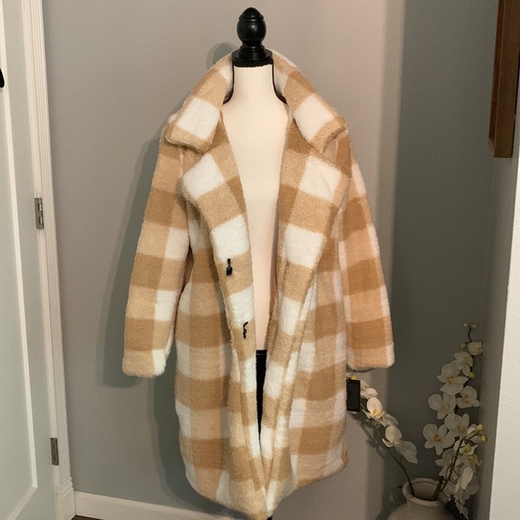 Steve Madden Sherpa Coat! Plaid! Size M, L, 3X! NWT! - Picture 2 of 12